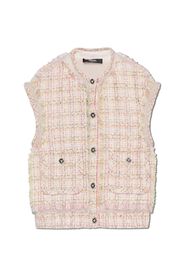 Button-Up Tweed Gilet
