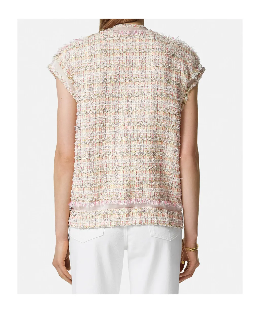 Button-Up Tweed Gilet