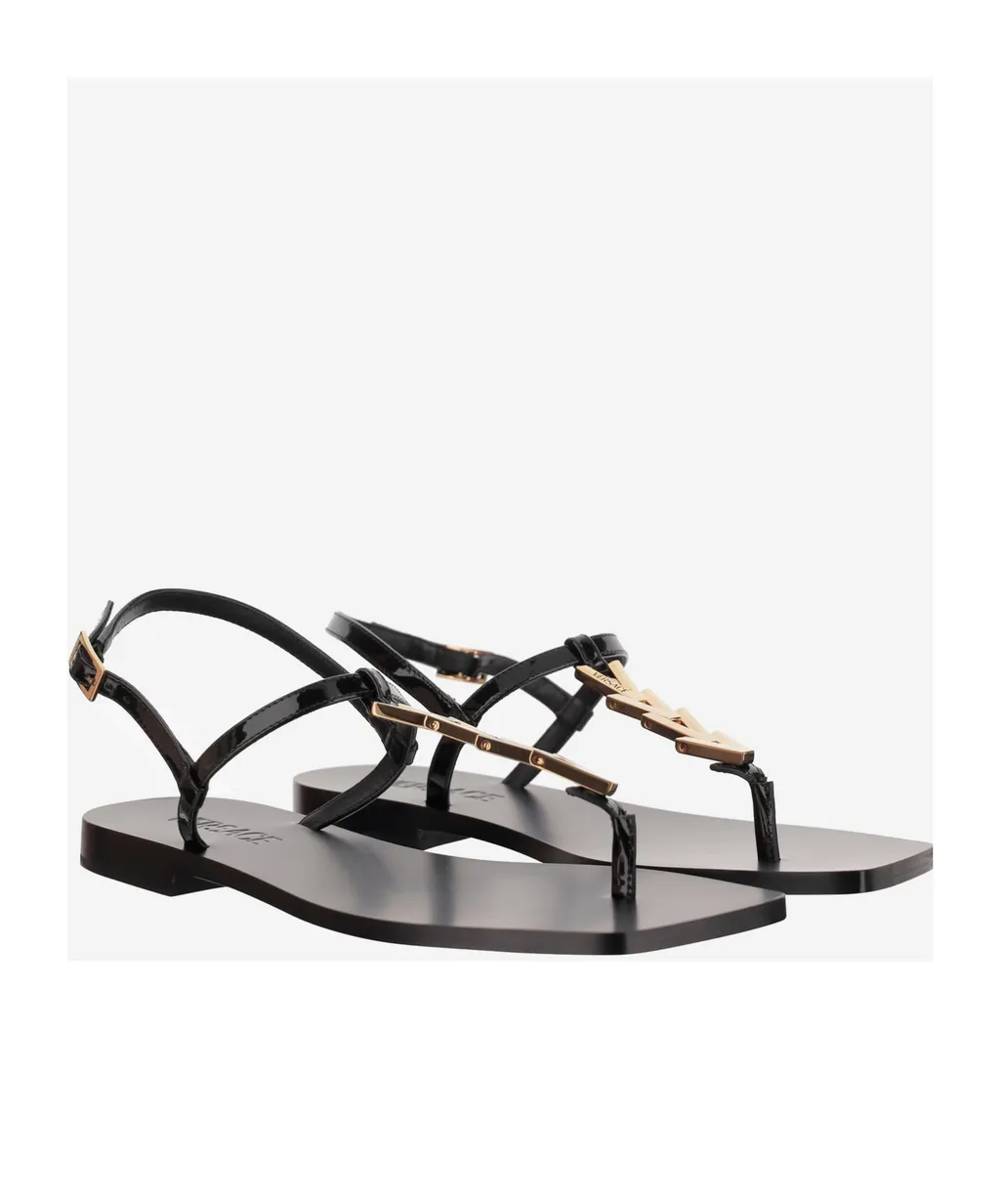 V-Chain Square-Toe Sandals