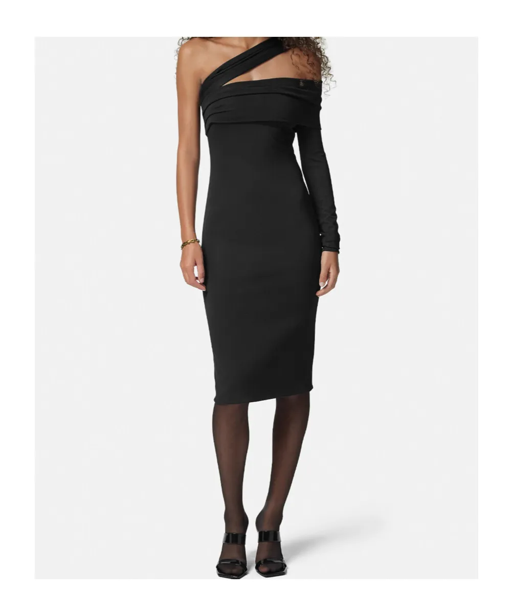 Cut-Out Detailed One-Shoulder Dress