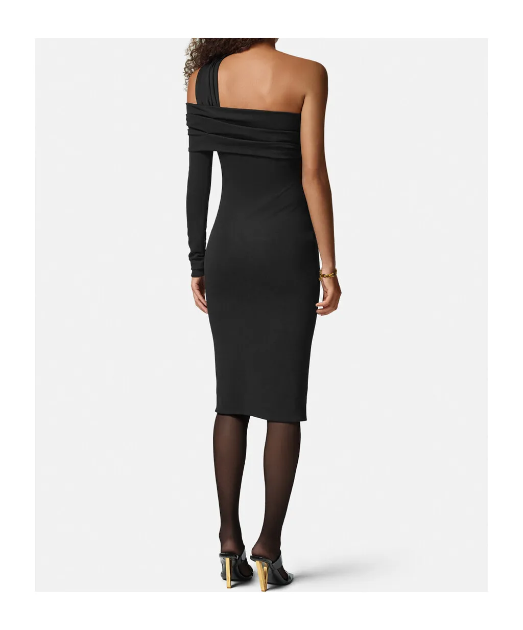 Cut-Out Detailed One-Shoulder Dress