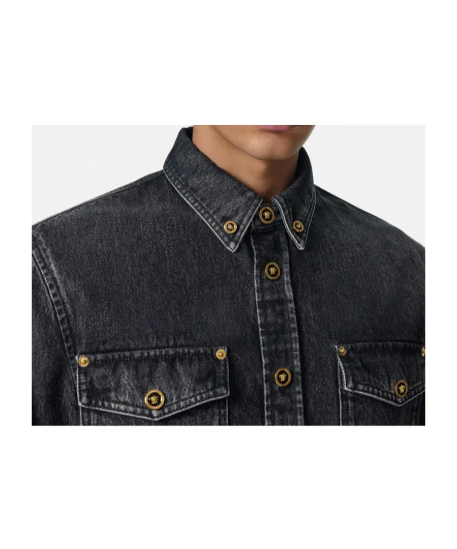 Button-Up Denim Shirt