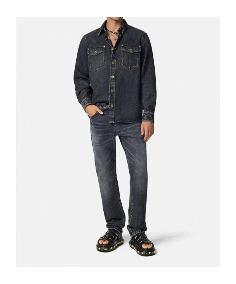 Button-Up Denim Shirt