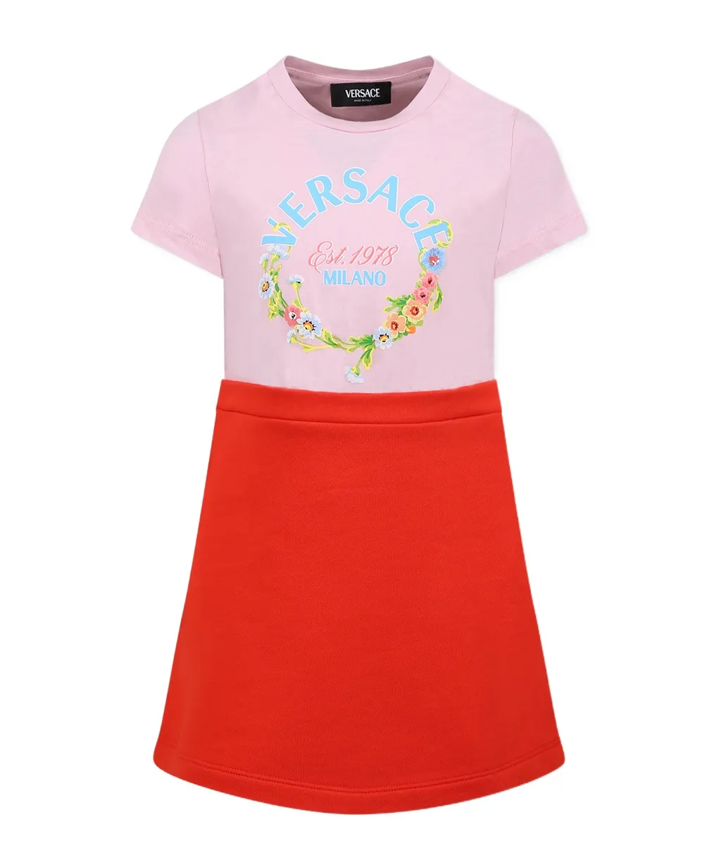 Two-Toned Logo Printed Dress