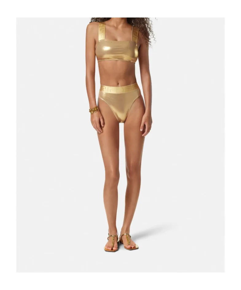 Greca-Border Swimsuit Bottoms