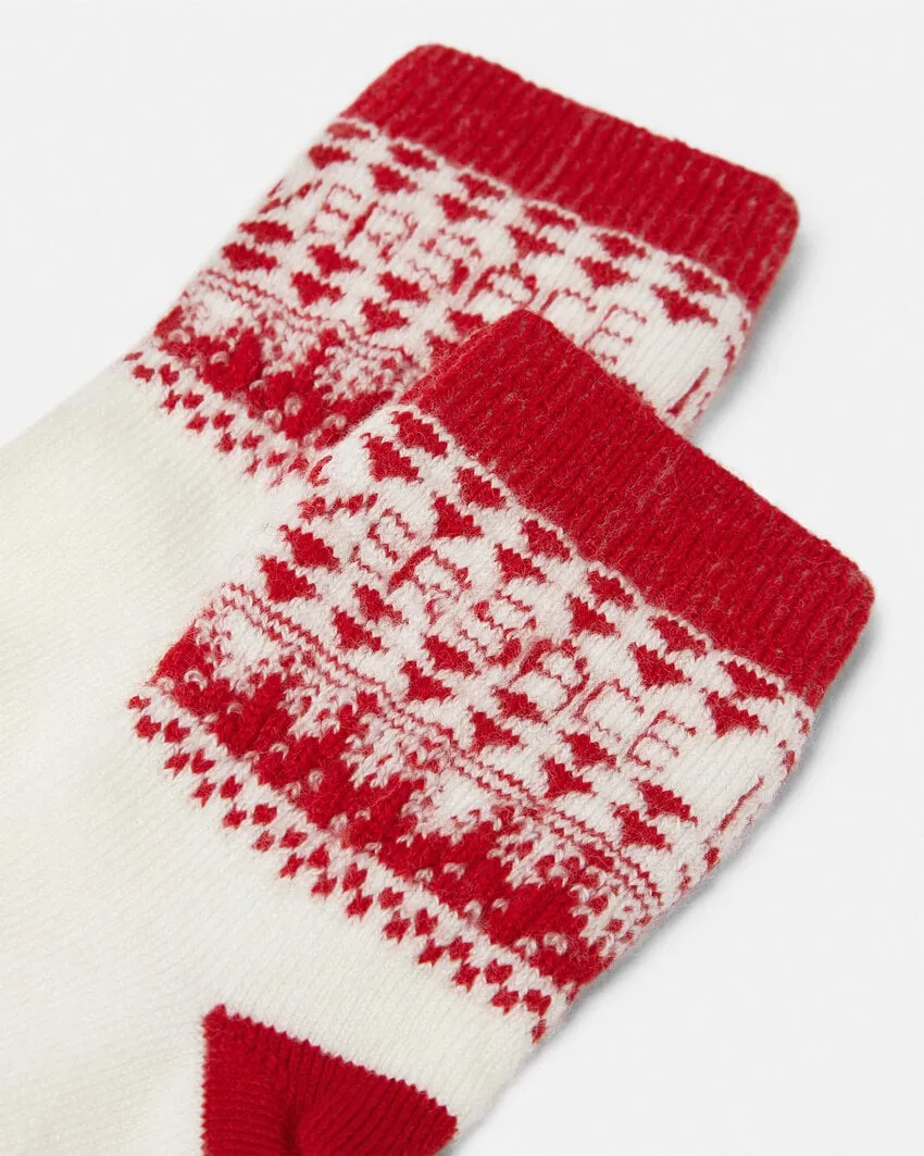 Fair Isle Jacquard Knit Socks