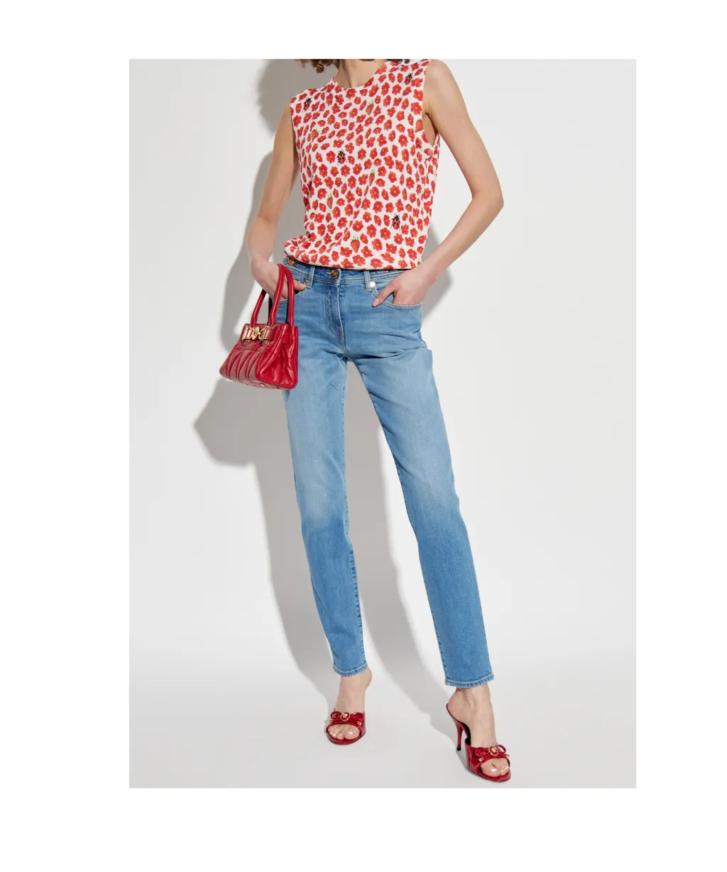 Floral Motif Sleeveless Top