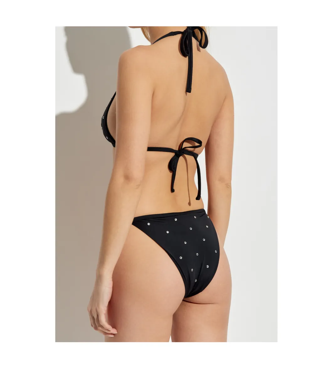Crystal-Embellished Bikini Bottom
