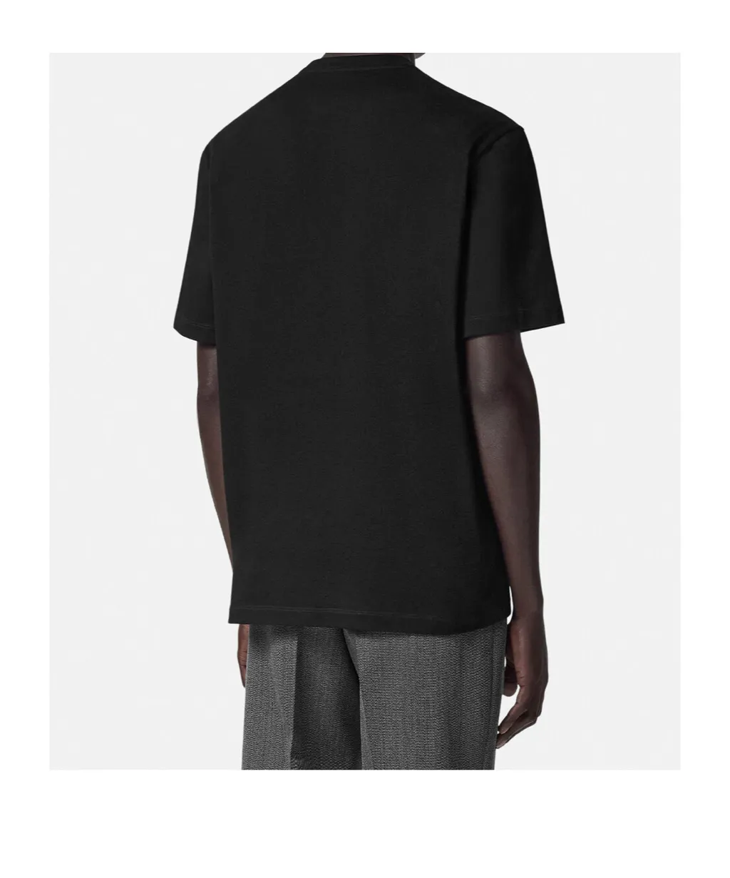 Medusa-Embroidered Crewneck T-Shirt