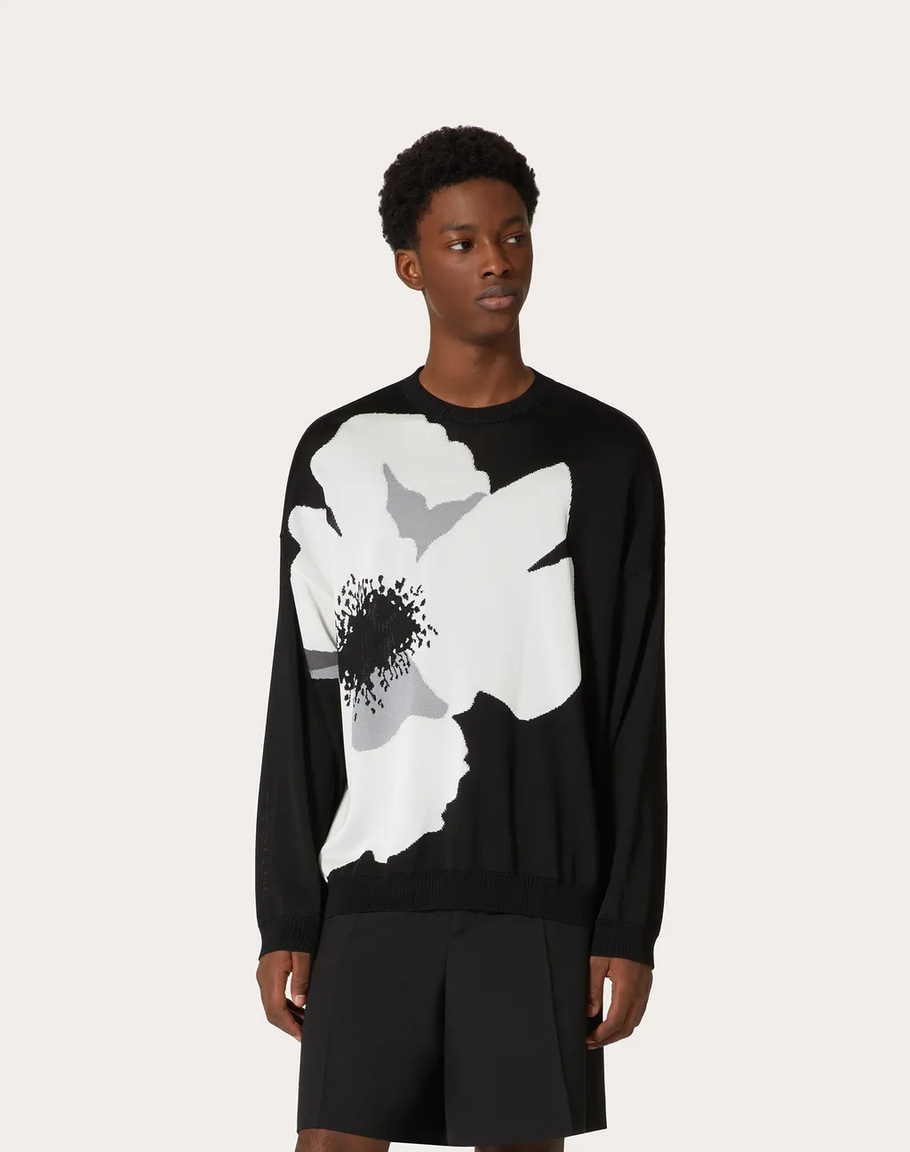 Floral Patterned Crewneck Jumper