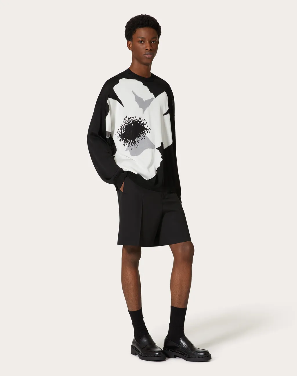 Floral Patterned Crewneck Jumper