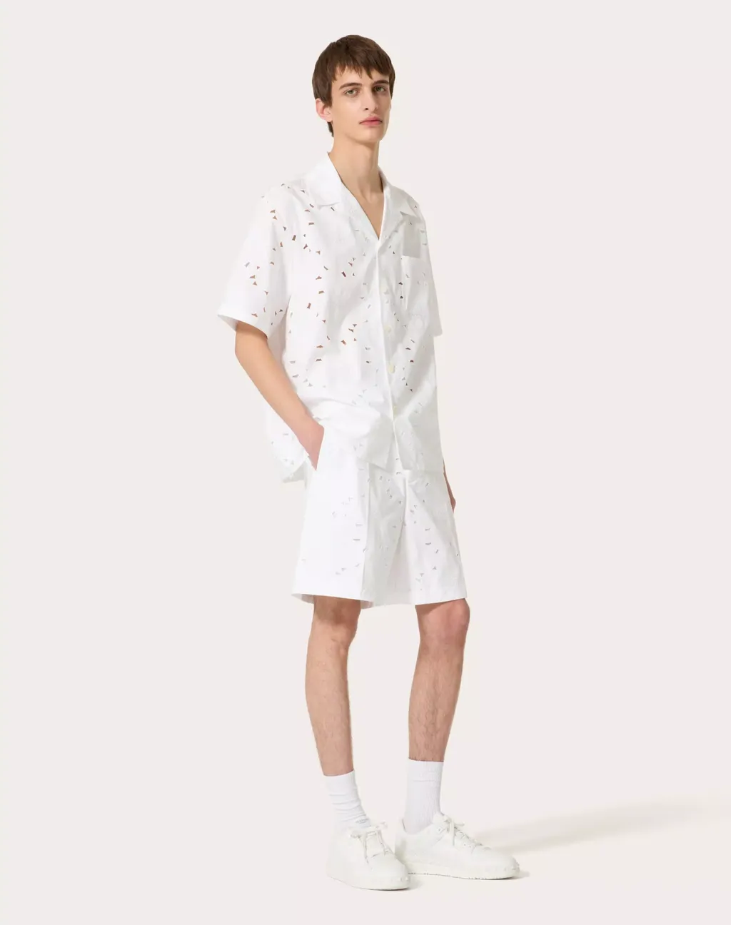Wide-Leg Bermuda Shorts