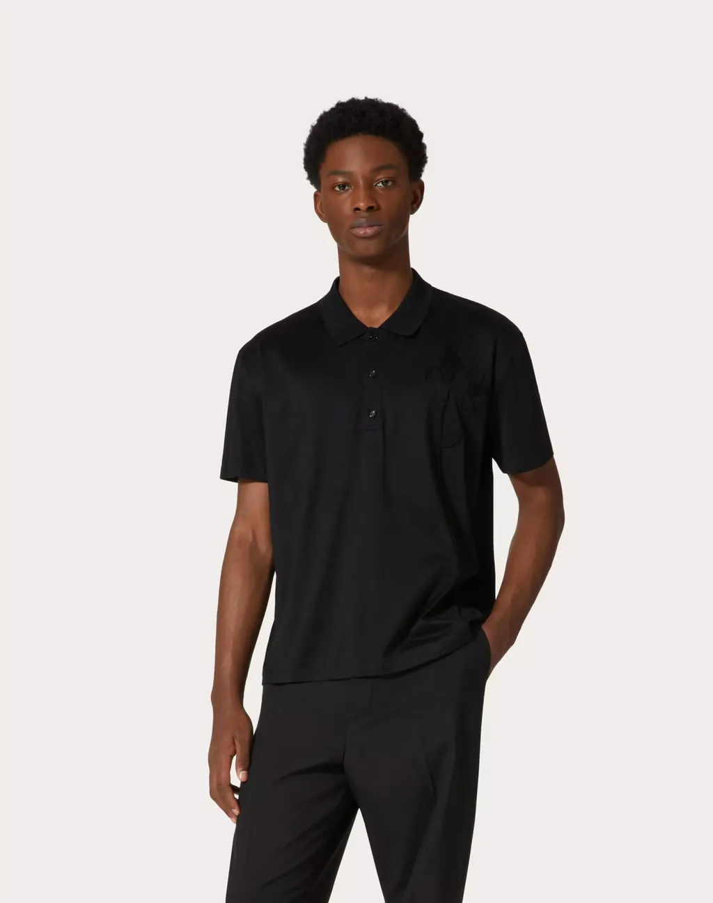 Button Detailed Straight Hem Polo Shirt