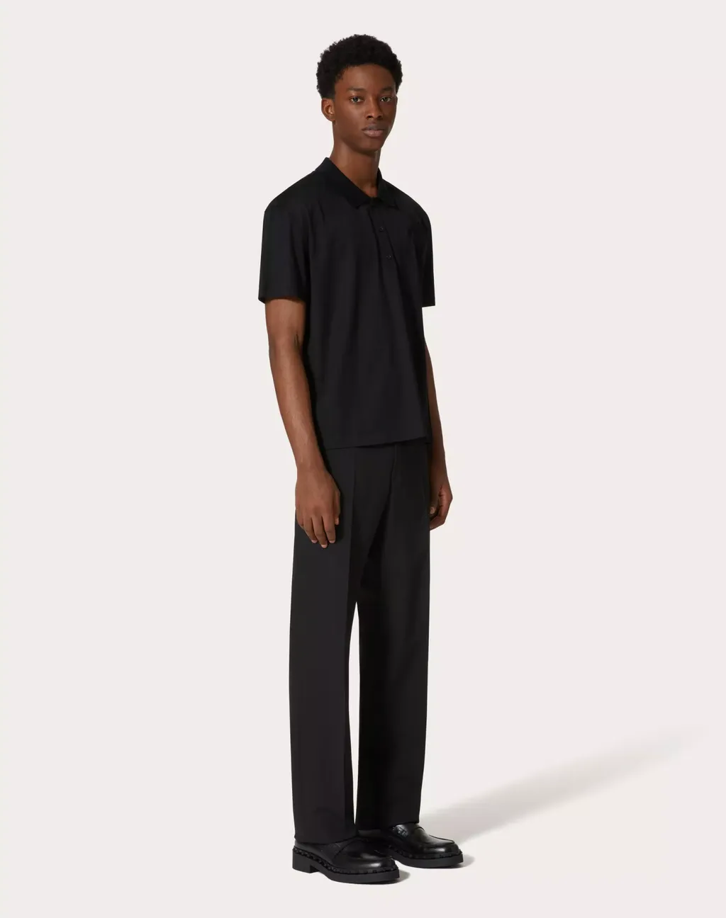 Button Detailed Straight Hem Polo Shirt
