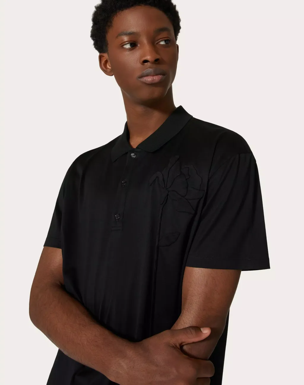 Button Detailed Straight Hem Polo Shirt