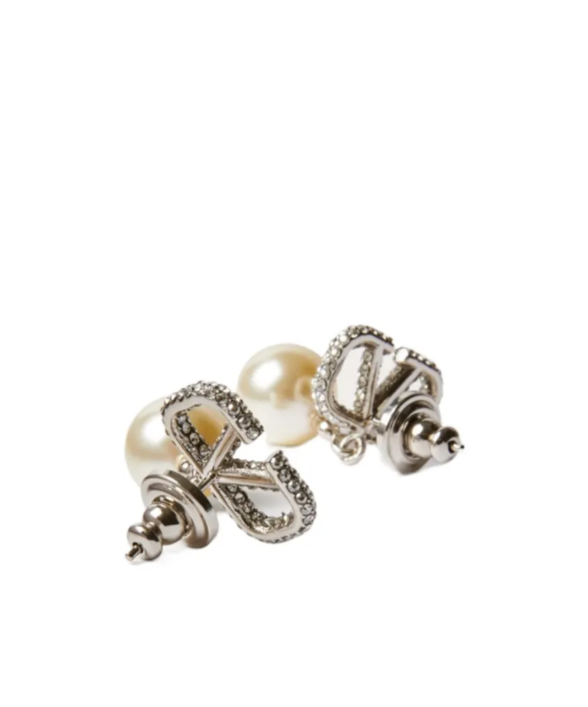 Vlogo Signature Embellished Drop Earrings