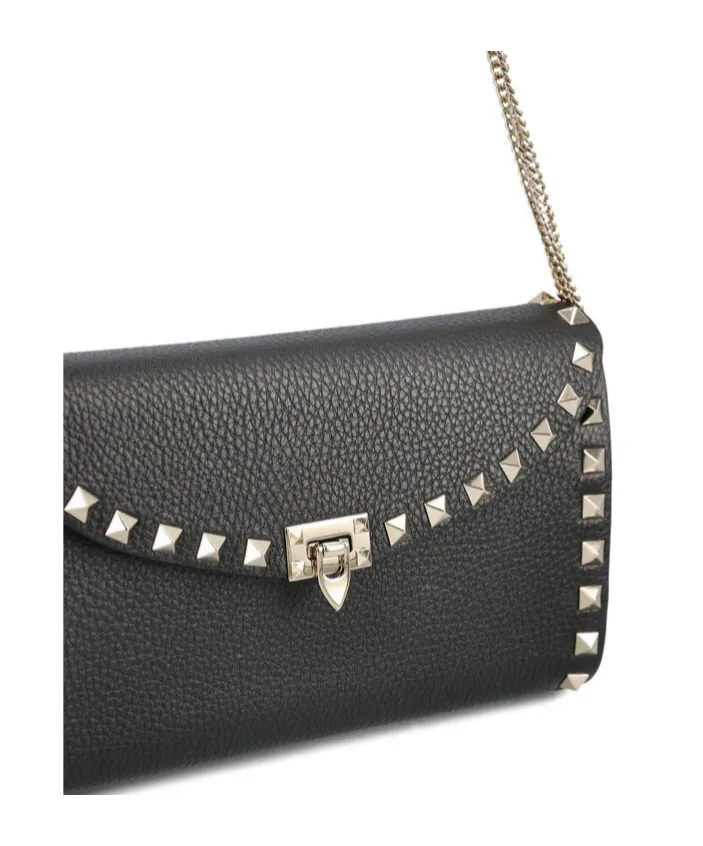 Rockstud Foldover Top Crossbody Bag