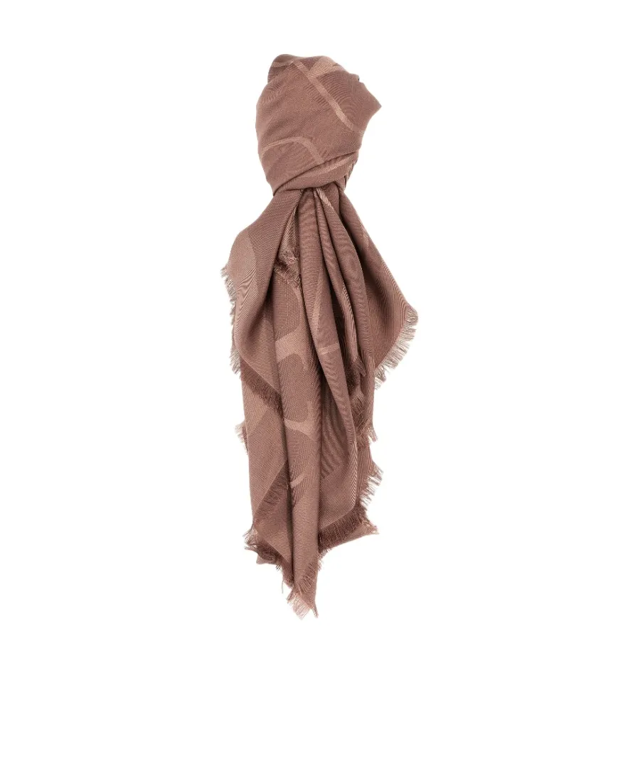 Vlogo Signature Frayed Edge Shawl
