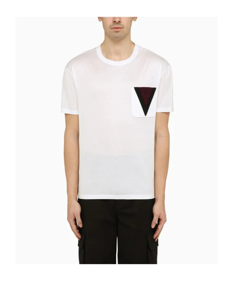 V Detailed Crewneck T-Shirt