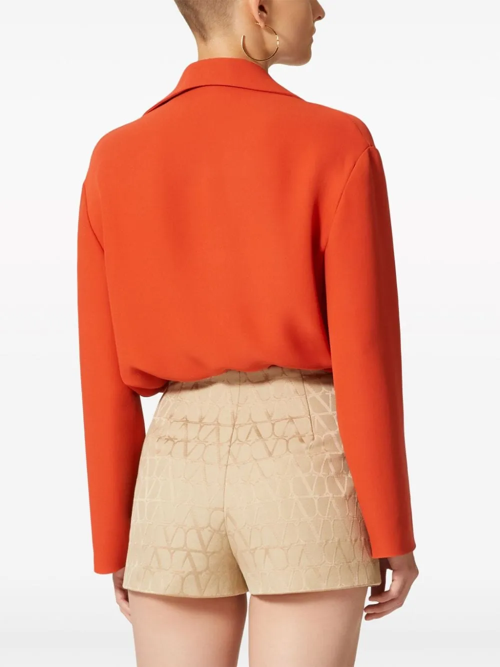 Vlogo Plaque V-Neck Blouse