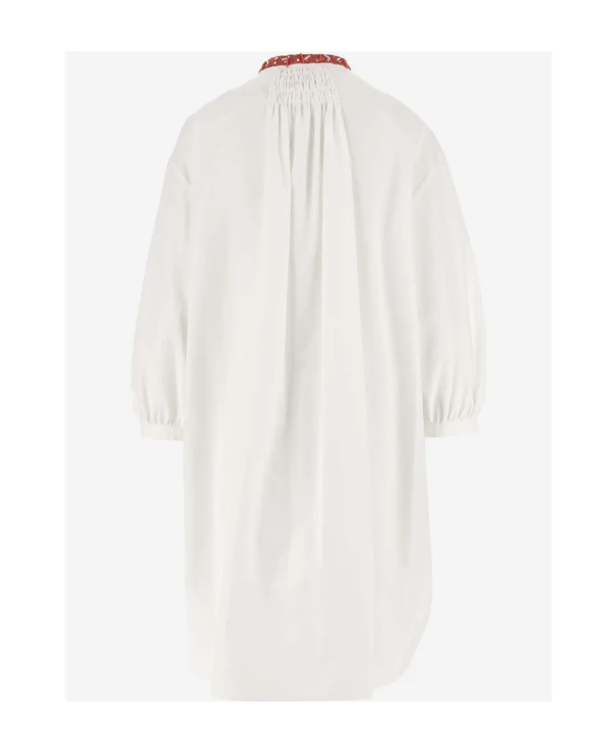 Bead Embellished Crewneck Mini Dress