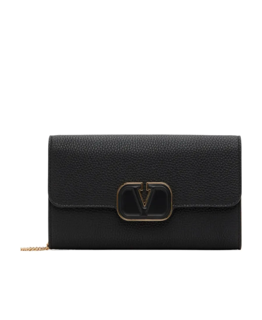 Garavani Logo Plaque Foldover Wallet