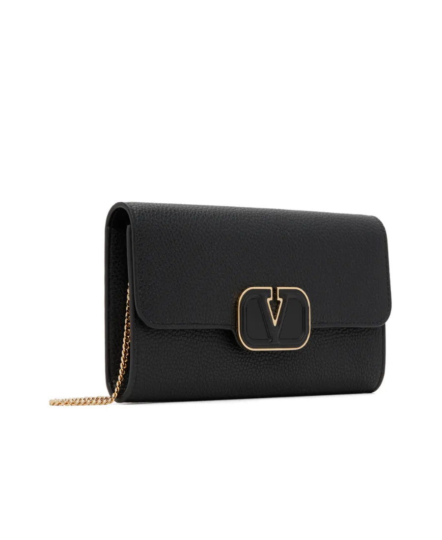 Garavani Logo Plaque Foldover Wallet