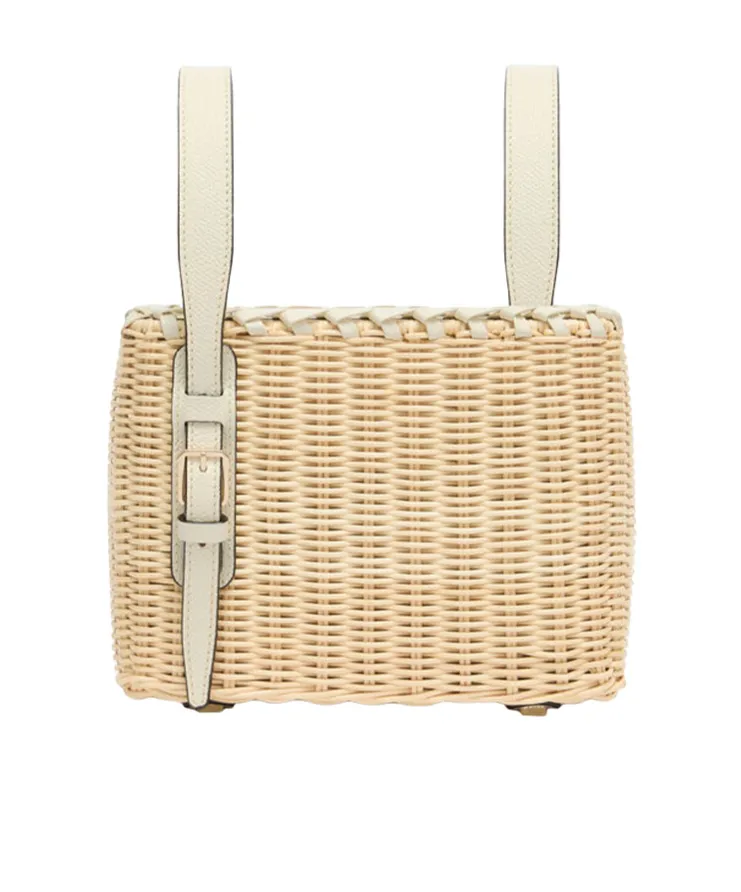Soft Wicker Bucket Micro Bag