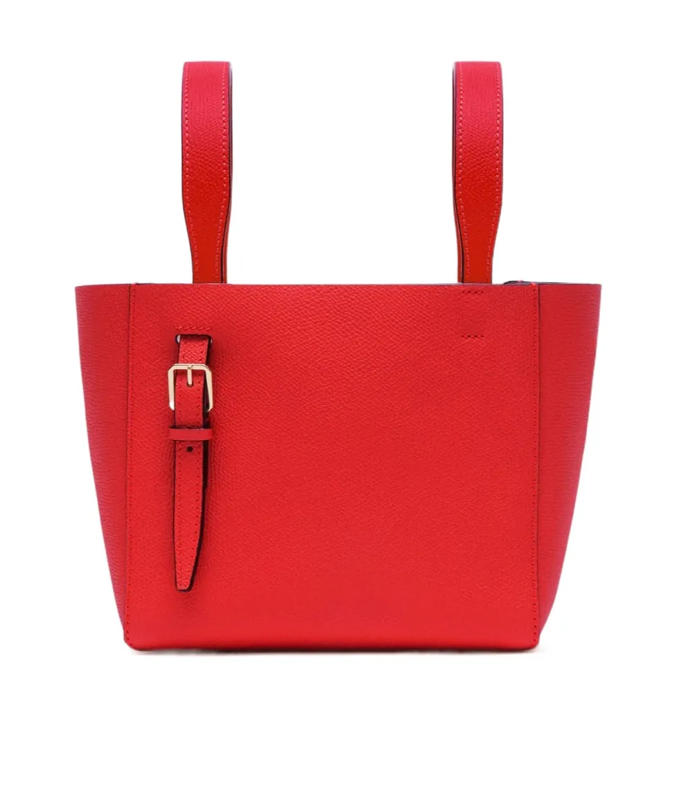 Patch-Pocket Zip-Up Mini Tote Bag