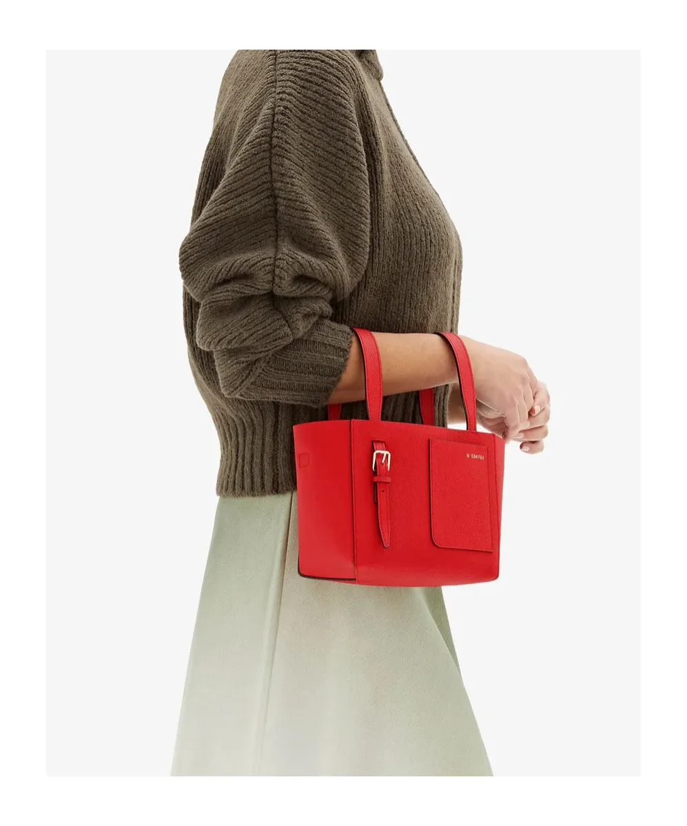 Patch-Pocket Zip-Up Mini Tote Bag