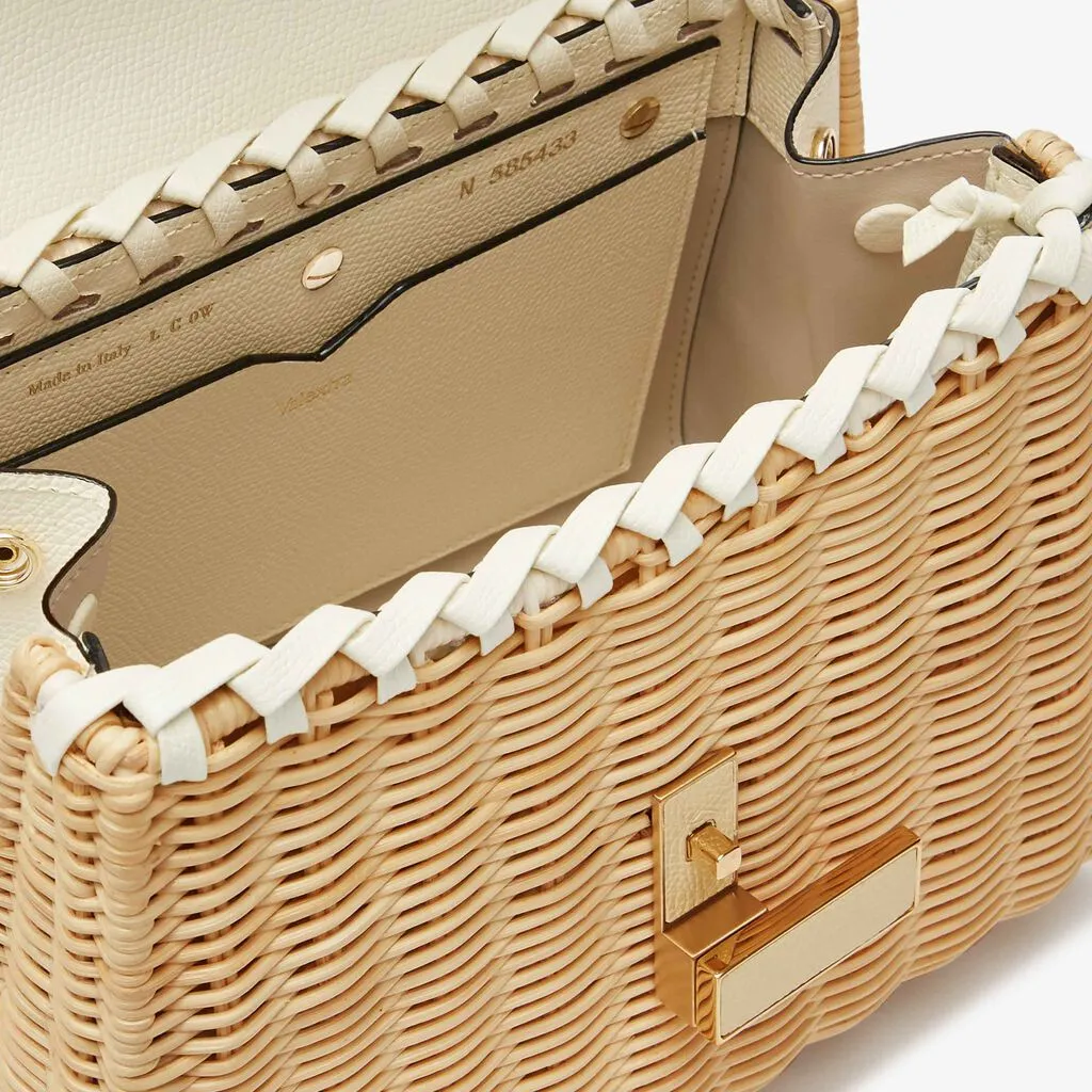 Iside Mini Woven Top Handle Bag