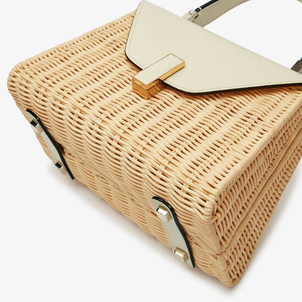 Iside Mini Woven Top Handle Bag