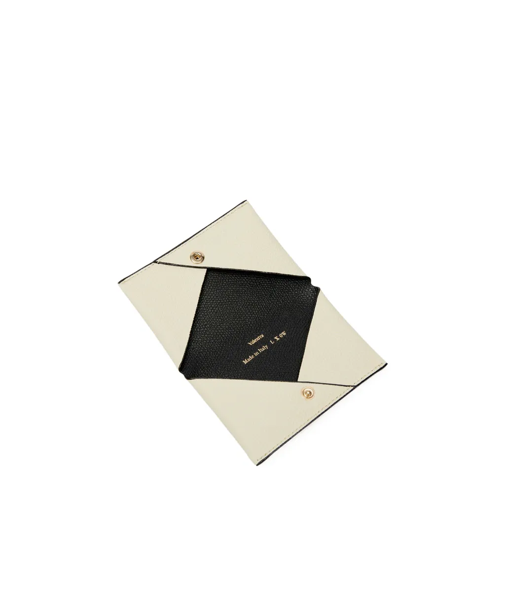 Buttoned Logo Stamped Card Holder