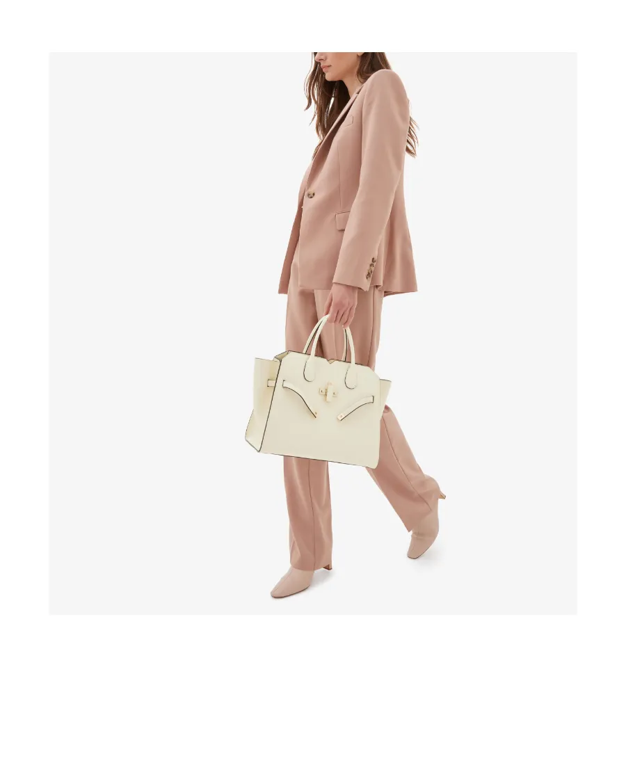 Medium Milano Leather Tote Bag