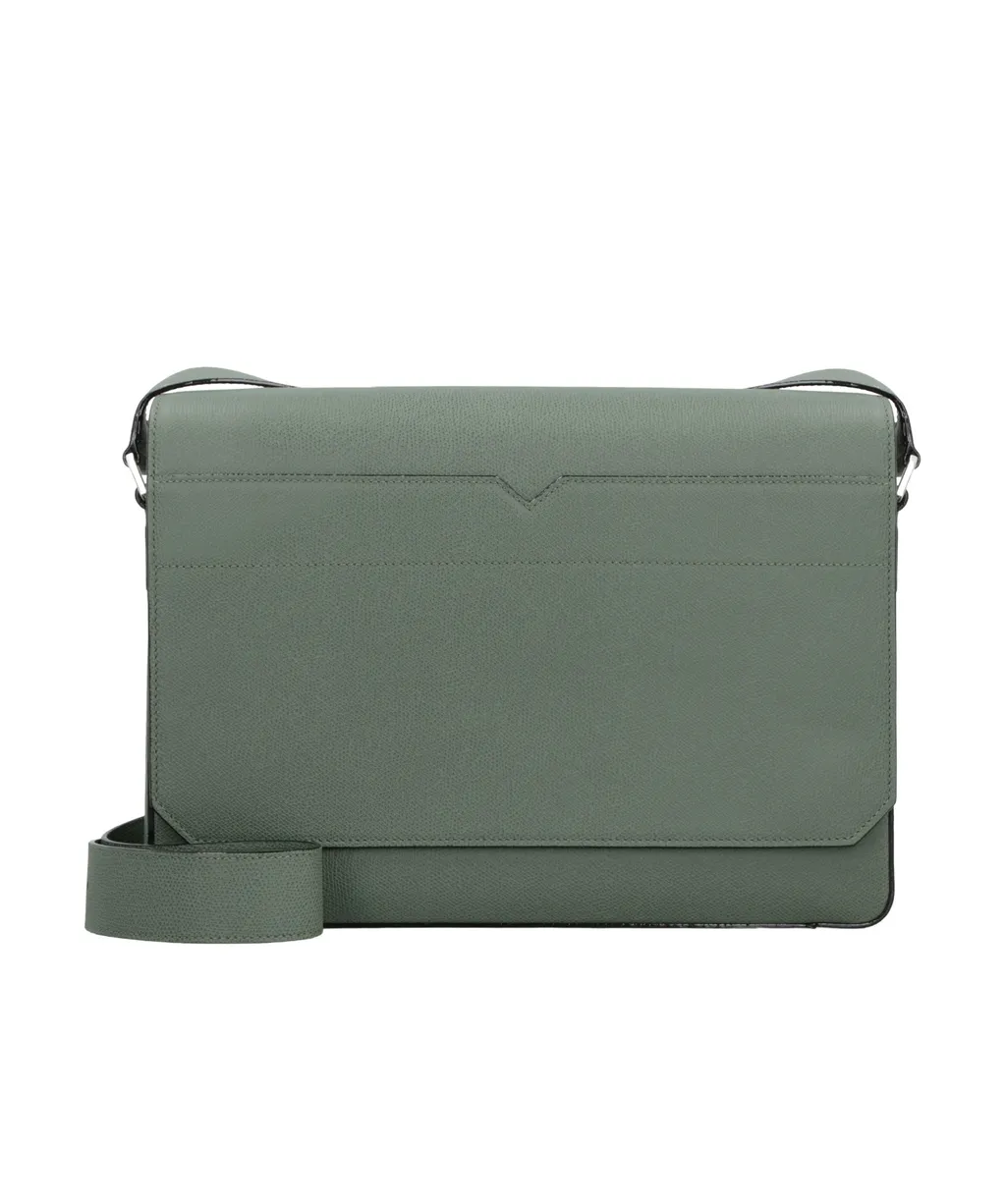 V-Line Foldover-Top Messenger Bag