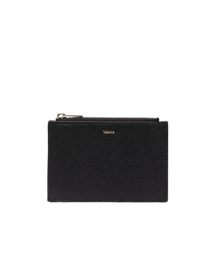 Logo-Printed Zipped Cardholder