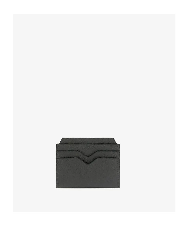 V-Shape Detail Leather Cardholder