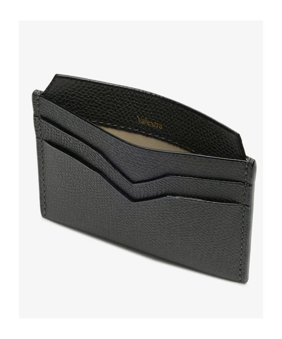 V-Shape Detail Leather Cardholder