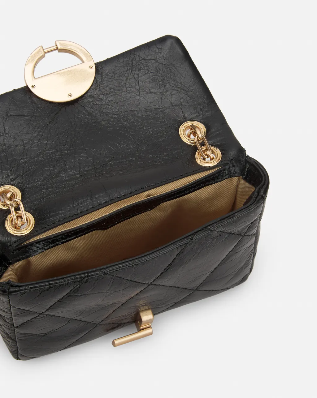 Moon Quilted Shoulder Bag