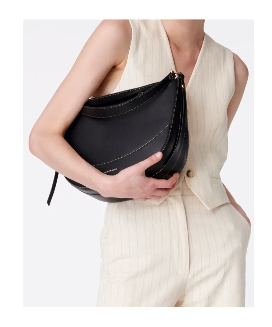 Large Top Handle Curved Shoulder Bag
