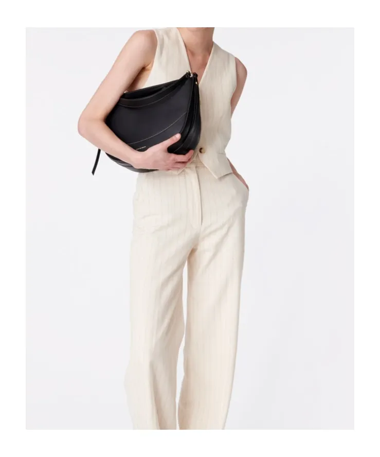 Large Top Handle Curved Shoulder Bag