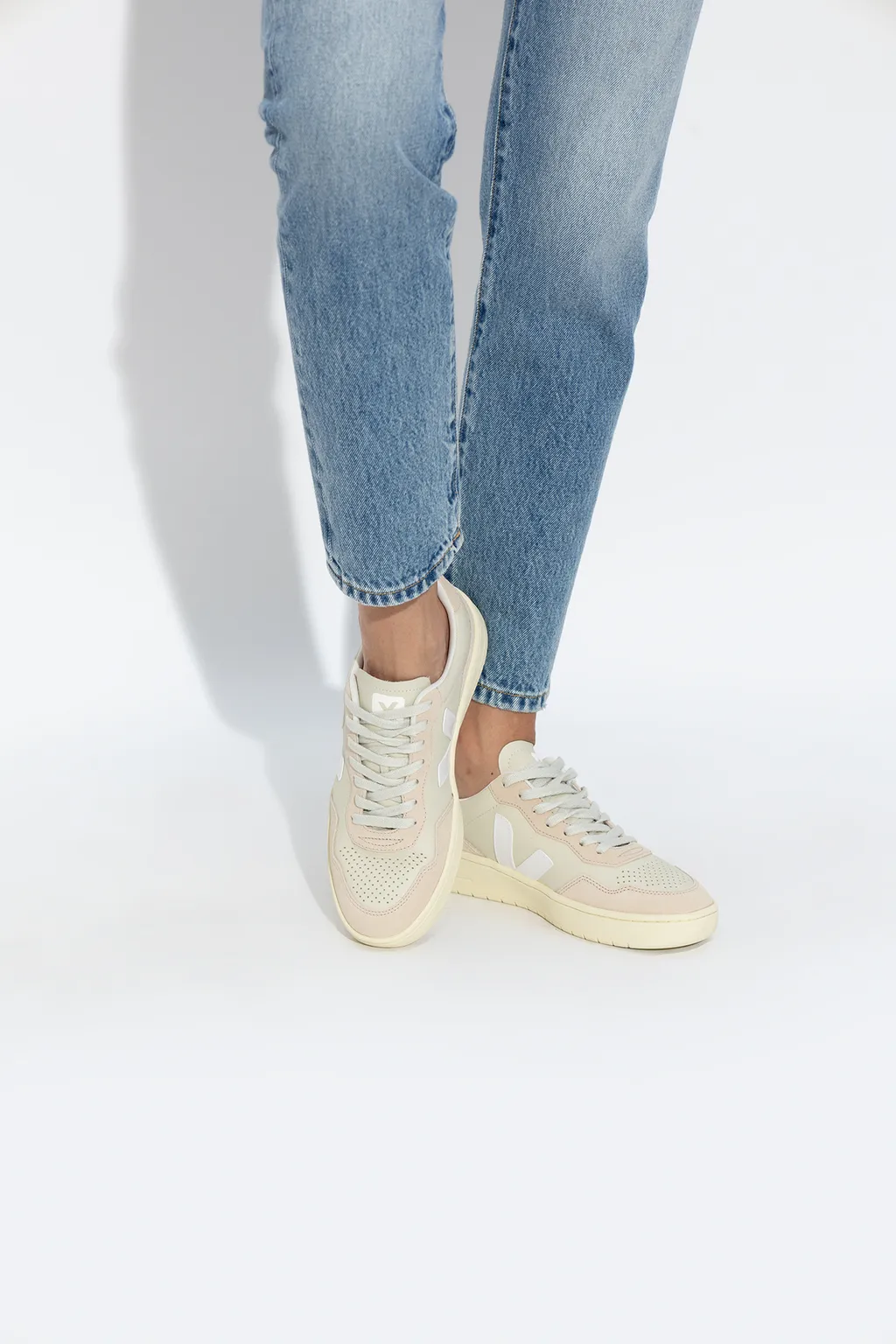 V-90 Low-Top Lace-Up Sneakers