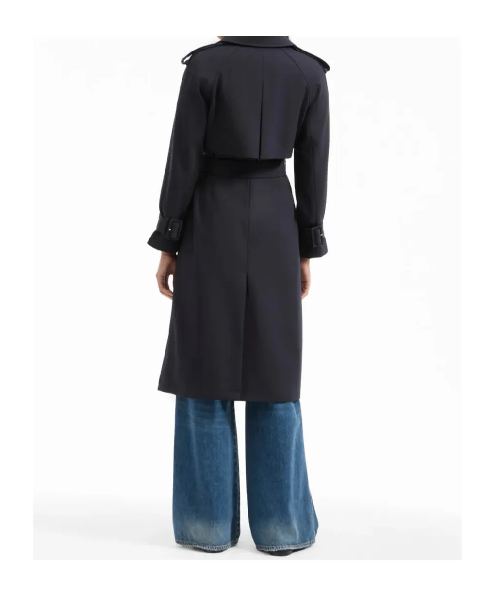 Conneley Dickey Double-Breasted Belted Trench Coat
