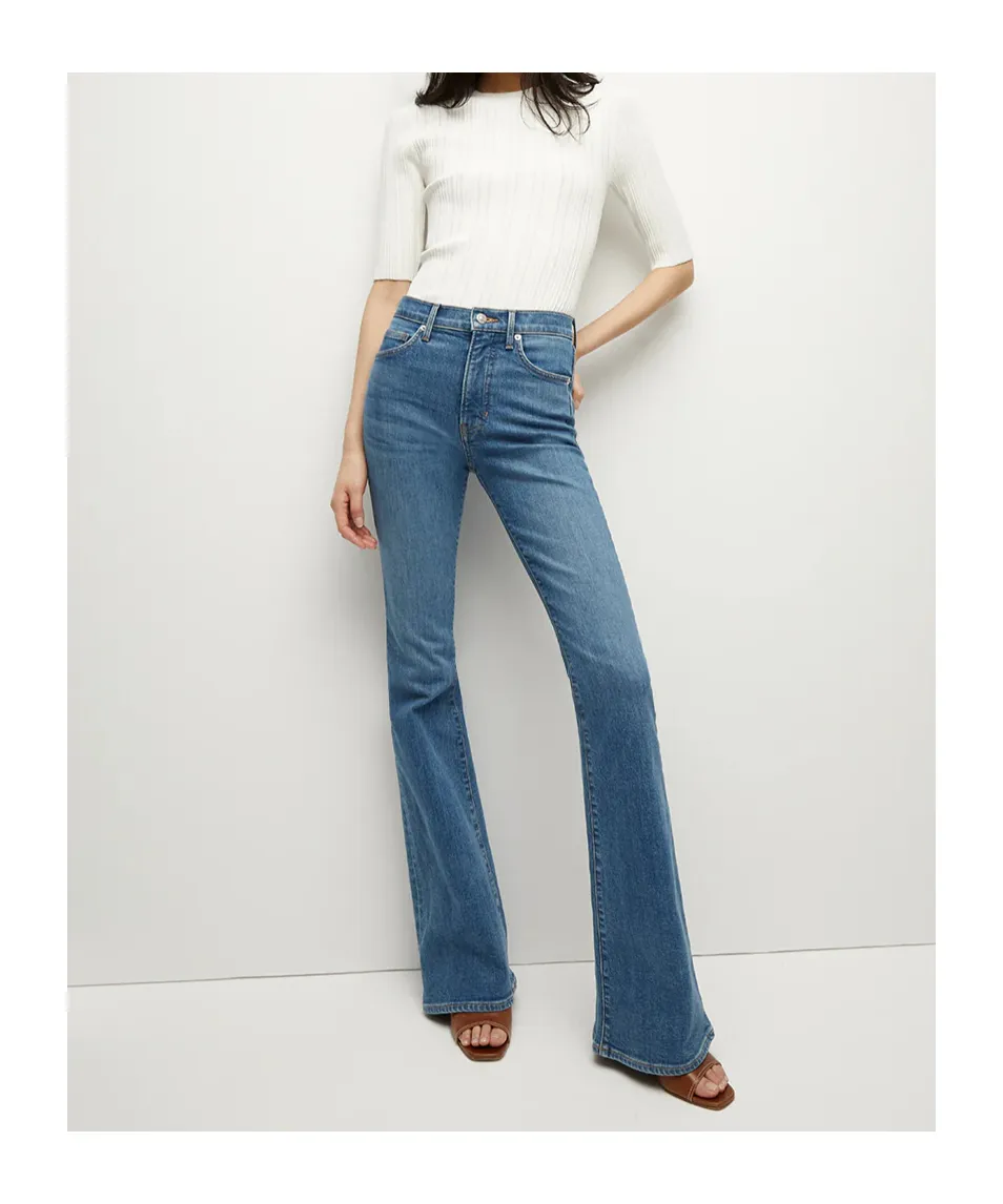High-Waist Flare Jeans