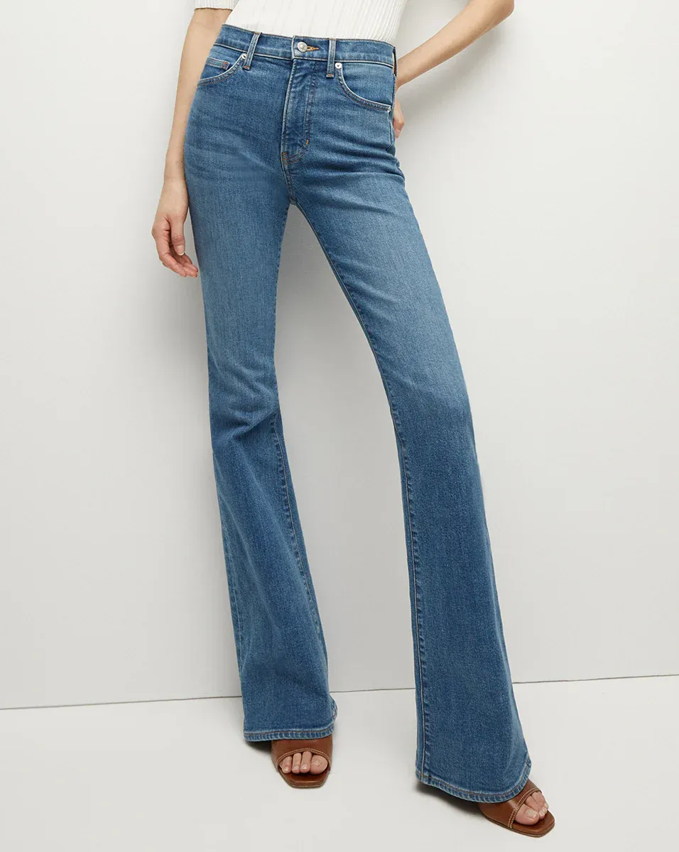 High-Waist Flare Jeans
