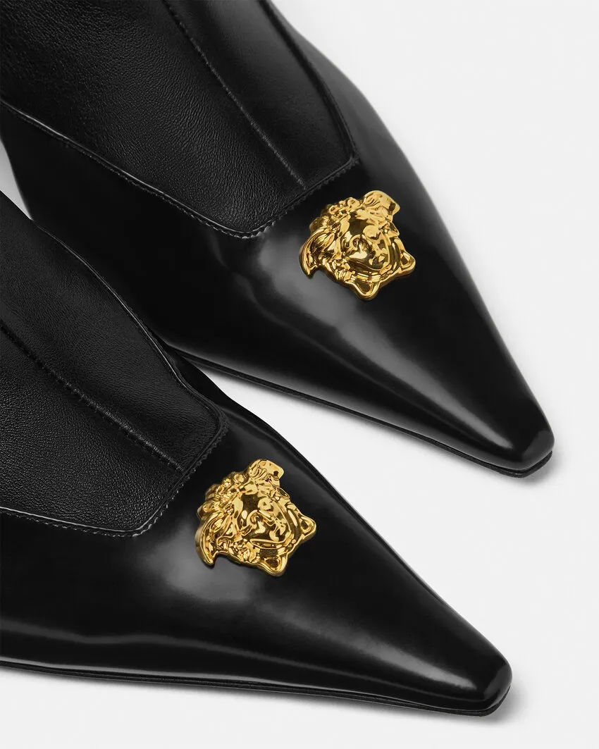 Pointed-Toe Zipped Ankle Boots