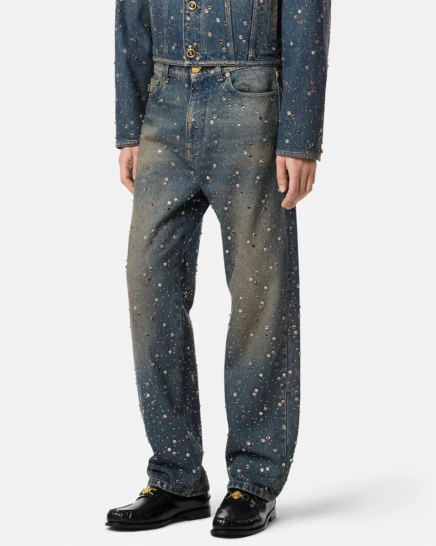Embellished Denim Jeans