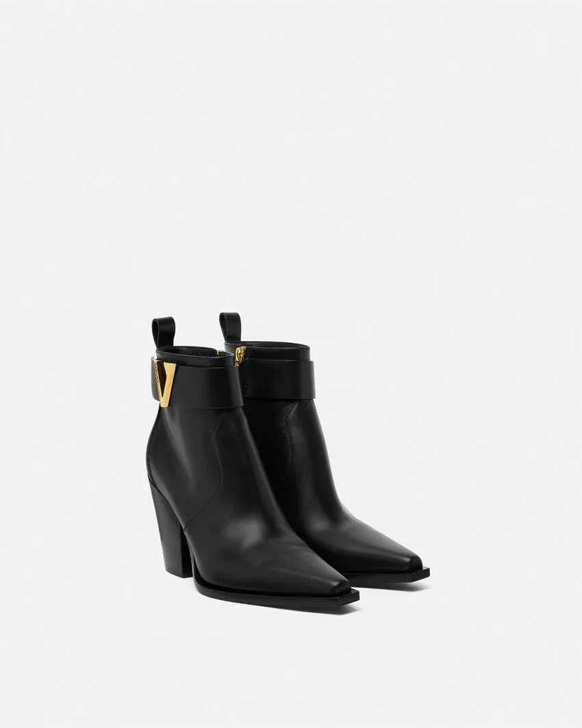 Zip-Up Heeled Ankle Boots