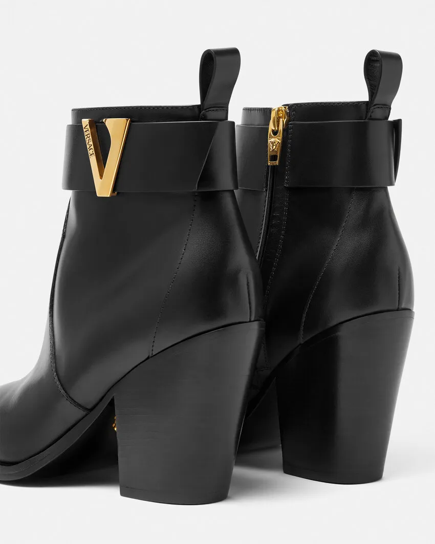 Zip-Up Heeled Ankle Boots