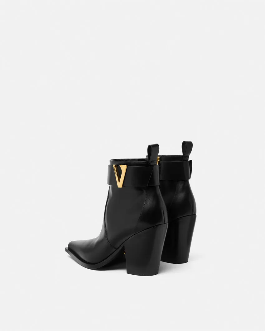 Zip-Up Heeled Ankle Boots